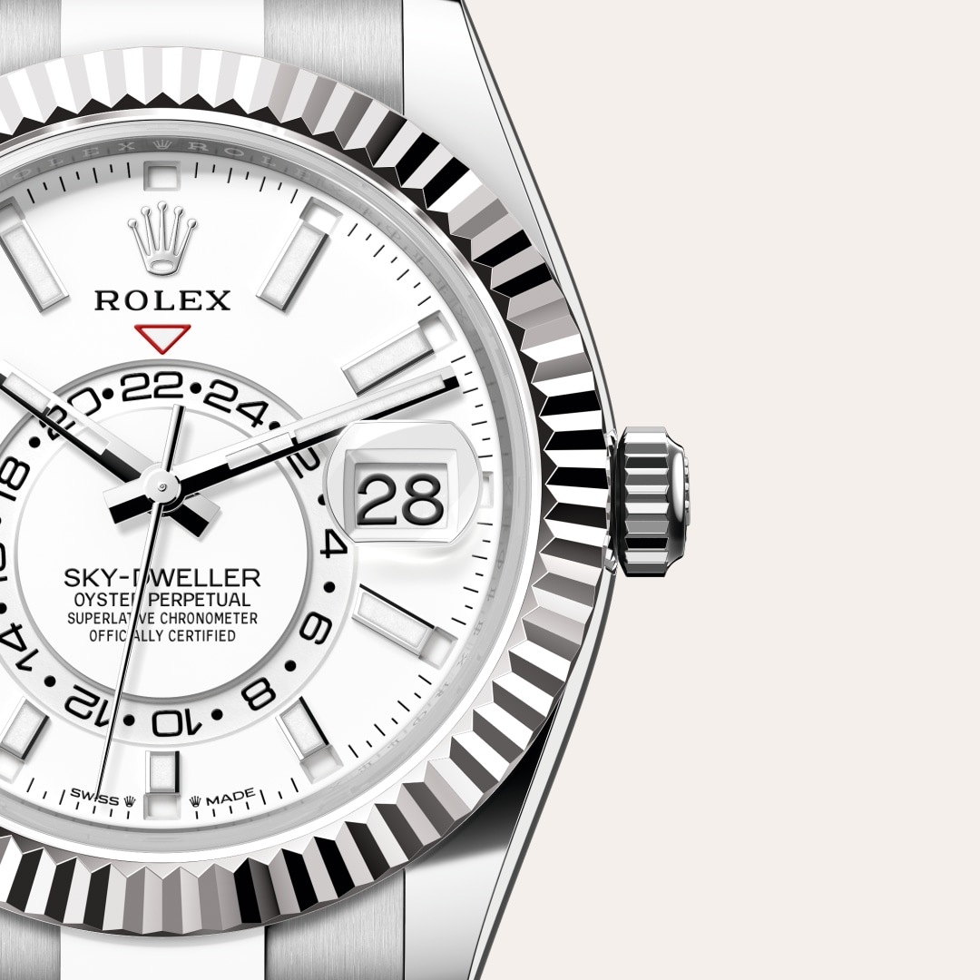 Rolex Sky-Dweller in White Rolesor - combination of Oystersteel and white gold, M336934-0003 - Walters & Hogsett