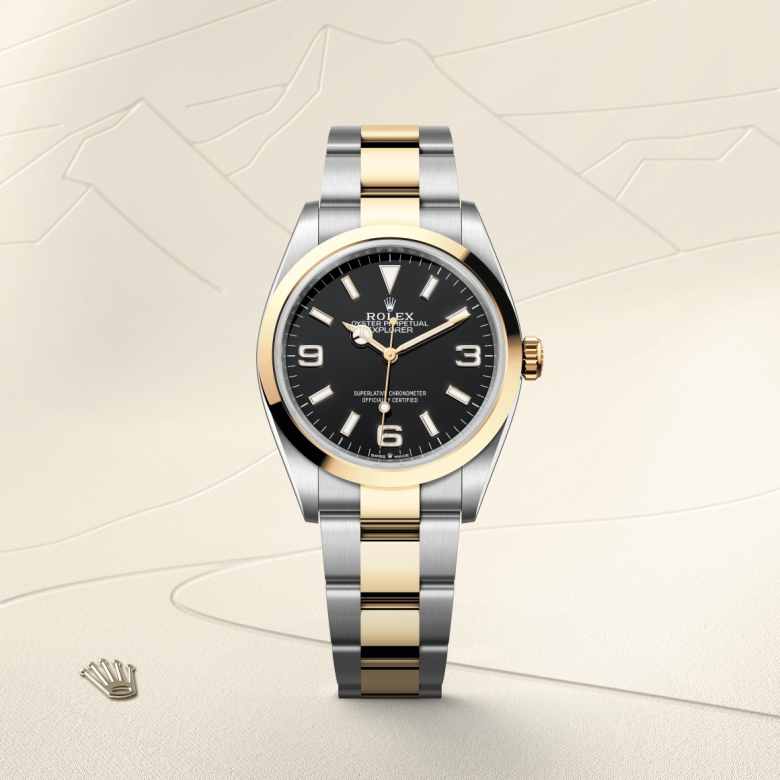 Rolex Explorer in Yellow Rolesor - combination of Oystersteel and yellow gold, M124273-0001 - Rolex Boutique Palo Alto
