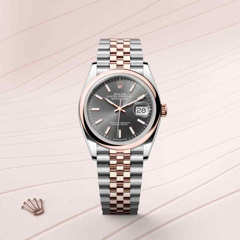 Rolex Datejust in Everose Rolesor - combination of Oystersteel and Everose gold, M126201-0013 - Clarkson Jewelers
