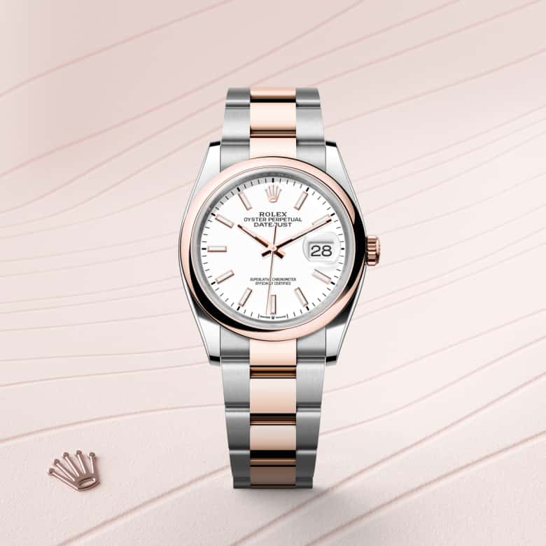 Rolex Datejust in Everose Rolesor - combination of Oystersteel and Everose gold, M126201-0018 - Clarkson Jewelers