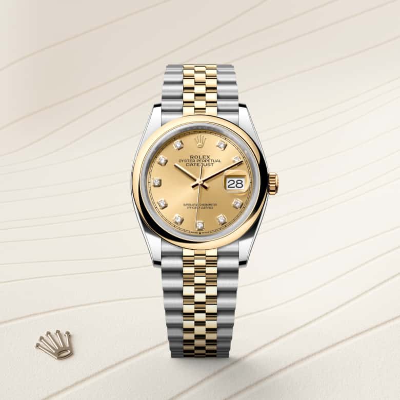 Rolex Datejust in Yellow Rolesor - combination of Oystersteel and yellow gold, M126203-0017 - Little Switzerland