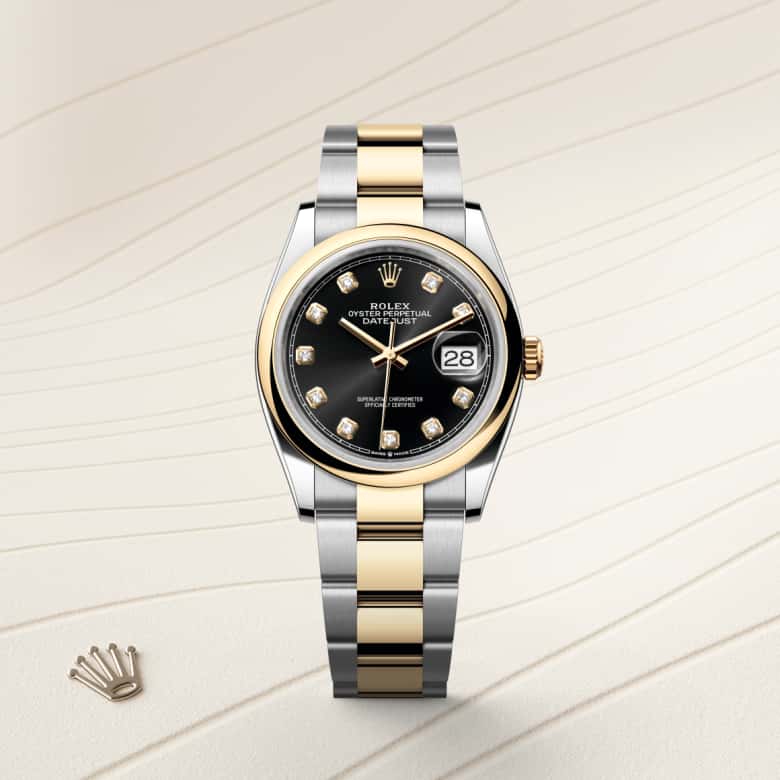 Rolex Datejust in Yellow Rolesor - combination of Oystersteel and yellow gold, M126203-0022 - Clarkson Jewelers