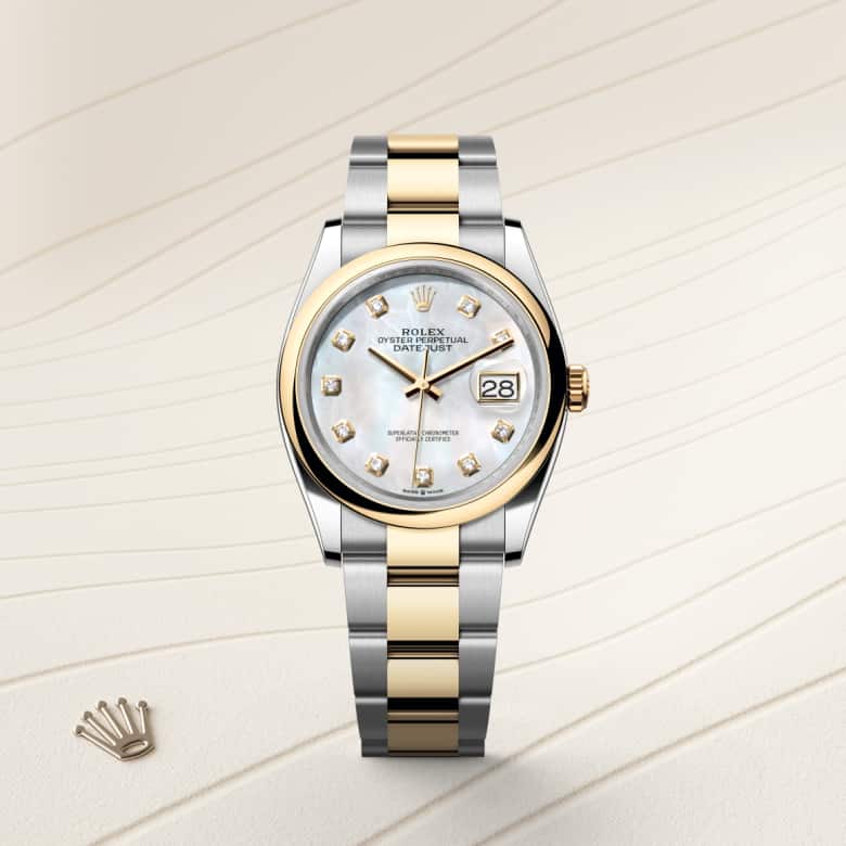 Rolex Datejust in Yellow Rolesor - combination of Oystersteel and yellow gold, M126203-0024 - Lenox Jewelers