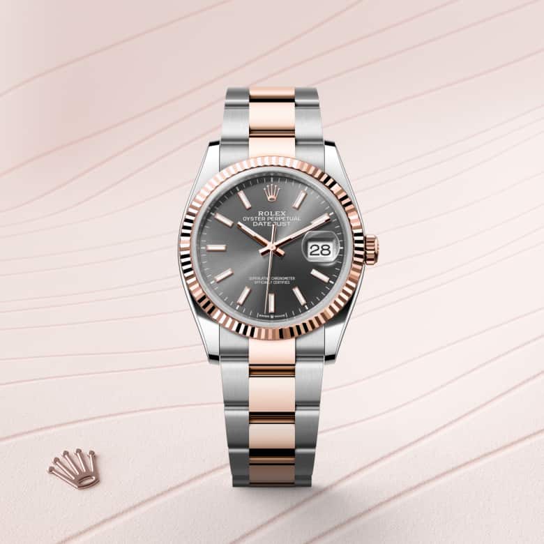 Rolex Datejust in Everose Rolesor - combination of Oystersteel and Everose gold, M126231-0014 - Clarkson Jewelers