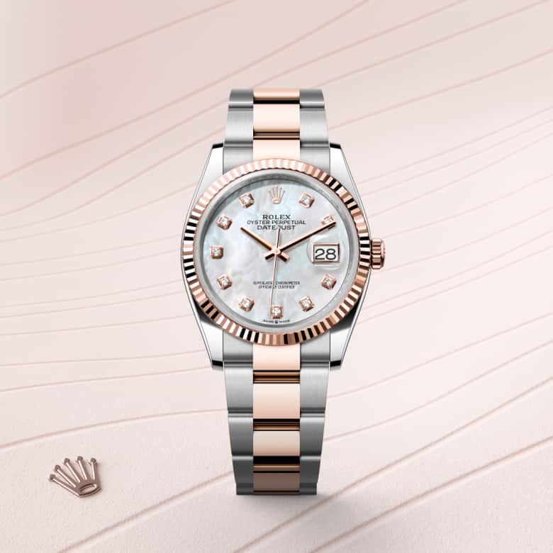 Rolex Datejust in Everose Rolesor - combination of Oystersteel and Everose gold, M126231-0022 - Lenox Jewelers