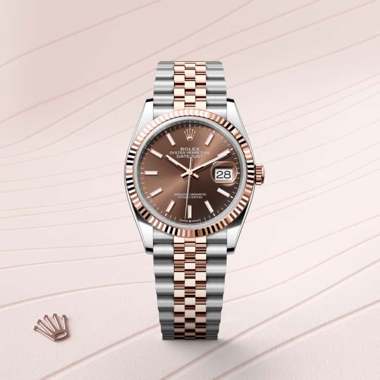 Rolex Datejust in Everose Rolesor - combination of Oystersteel and Everose gold, M126231-0043 - Meierotto Jewelers