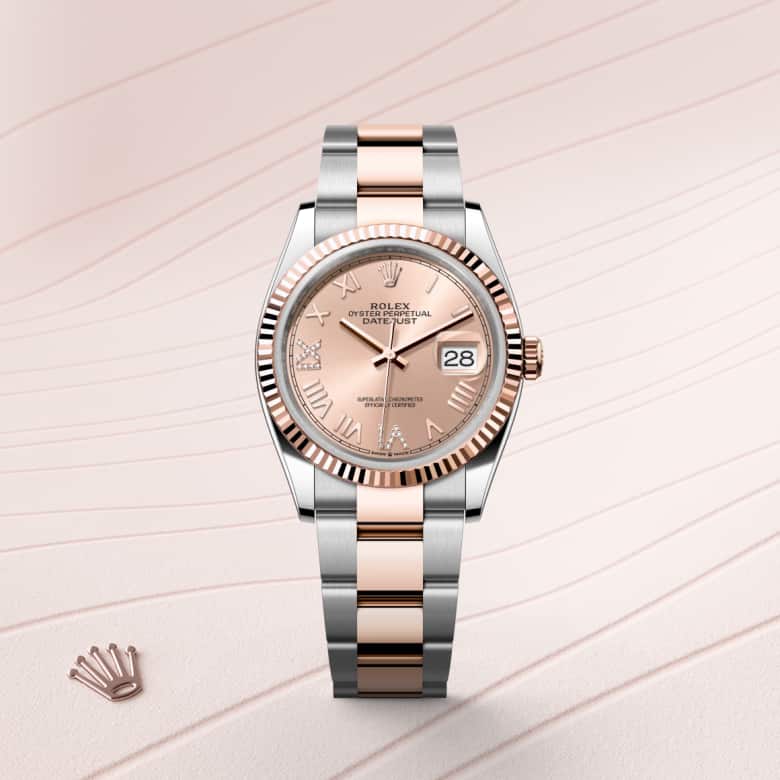 Rolex Datejust in Everose Rolesor - combination of Oystersteel and Everose gold, M126231-0050 - Clarkson Jewelers
