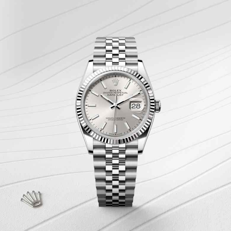 Rolex Datejust in White Rolesor - combination of Oystersteel and white gold, M126234-0013 - Little Switzerland