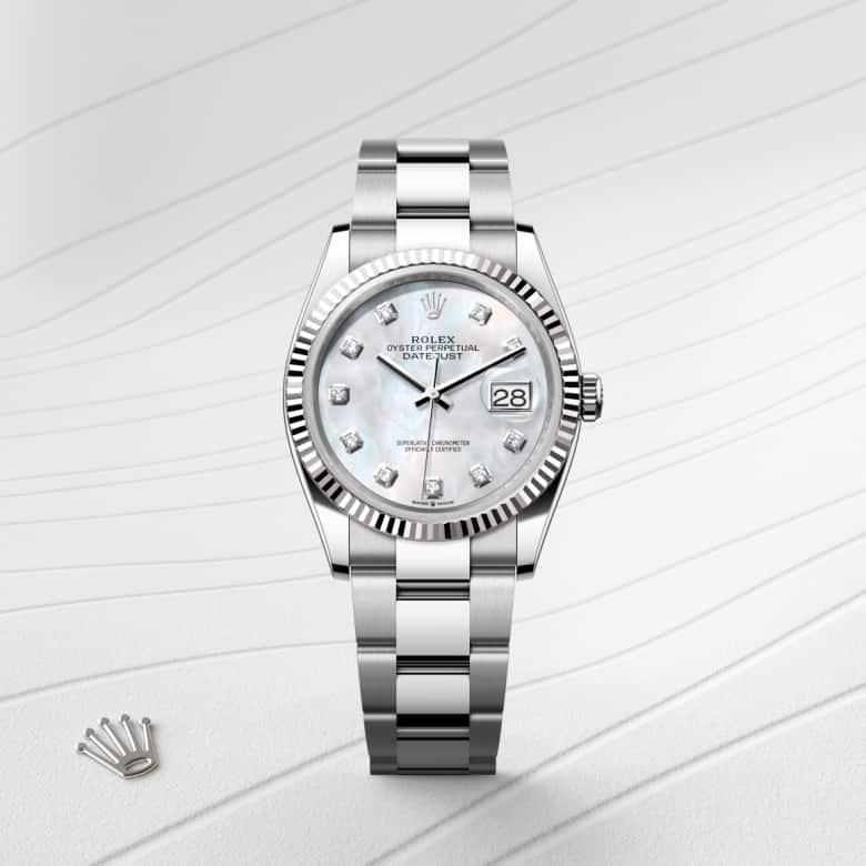 Rolex Datejust in White Rolesor - combination of Oystersteel and white gold, M126234-0020 - Walters & Hogsett