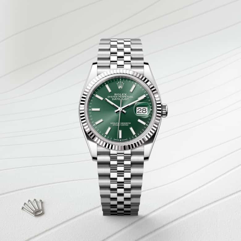 Rolex Datejust in White Rolesor - combination of Oystersteel and white gold, M126234-0051 - Rolex Boutique Palo Alto