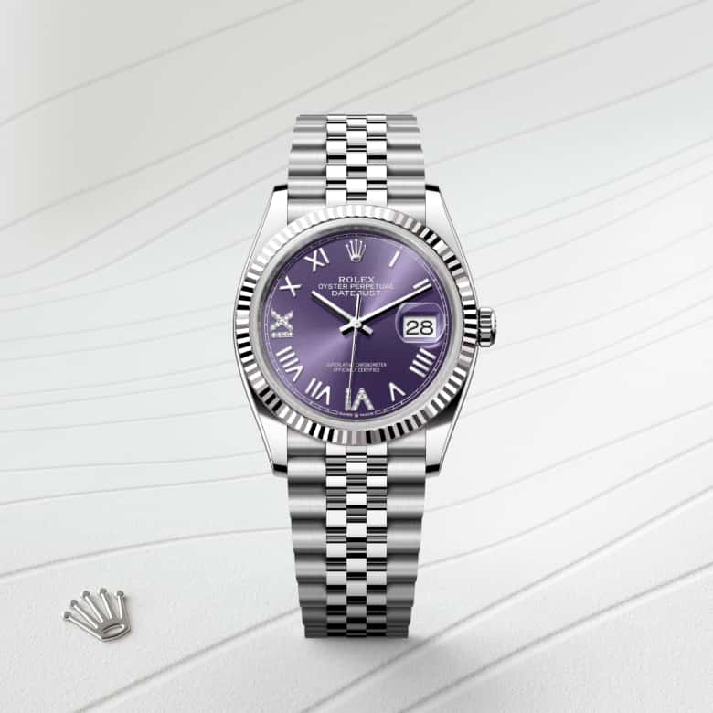 Rolex Datejust in White Rolesor - combination of Oystersteel and white gold, M126234-0063 - Lenox Jewelers