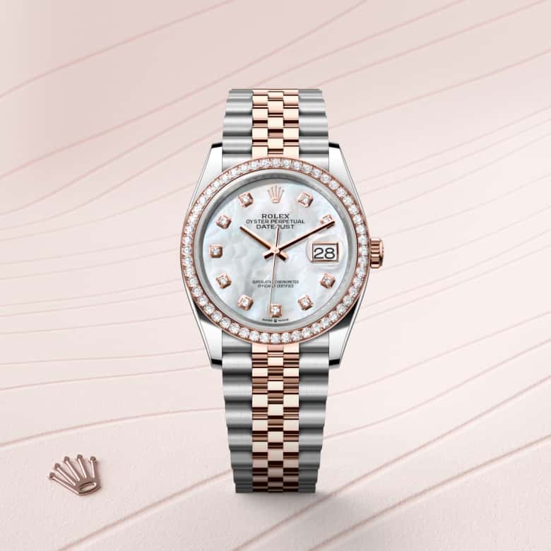 Rolex Datejust in Everose Rolesor - combination of Oystersteel and Everose gold, M126281RBR-0009 - Little Switzerland
