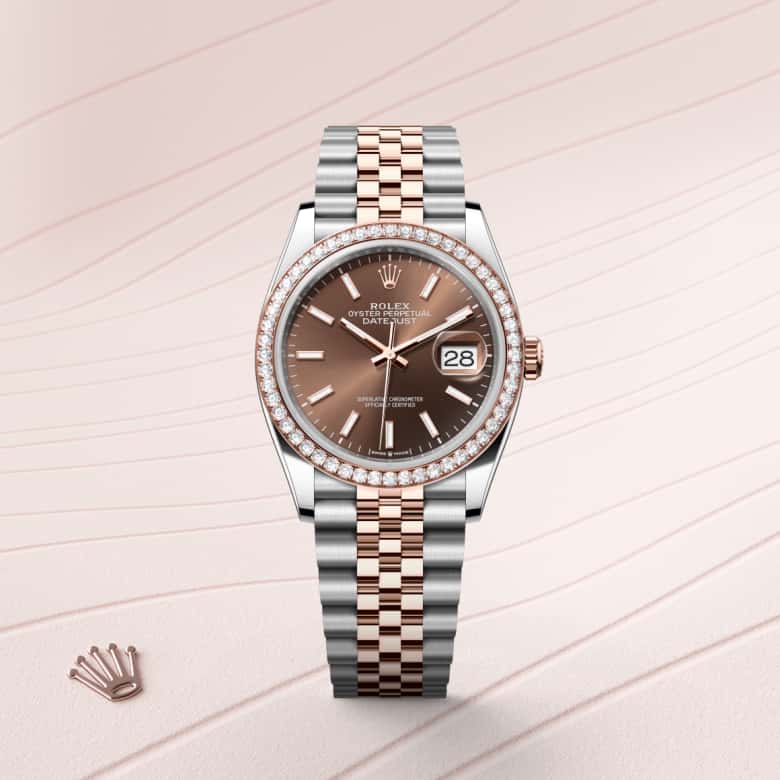 Rolex Datejust in Everose Rolesor - combination of Oystersteel and Everose gold, M126281RBR-0031 - Lenox Jewelers