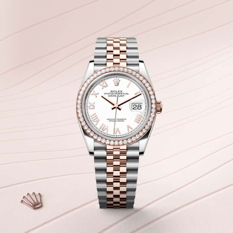 Rolex Datejust in Everose Rolesor - combination of Oystersteel and Everose gold, M126281RBR-0033 - Clarkson Jewelers