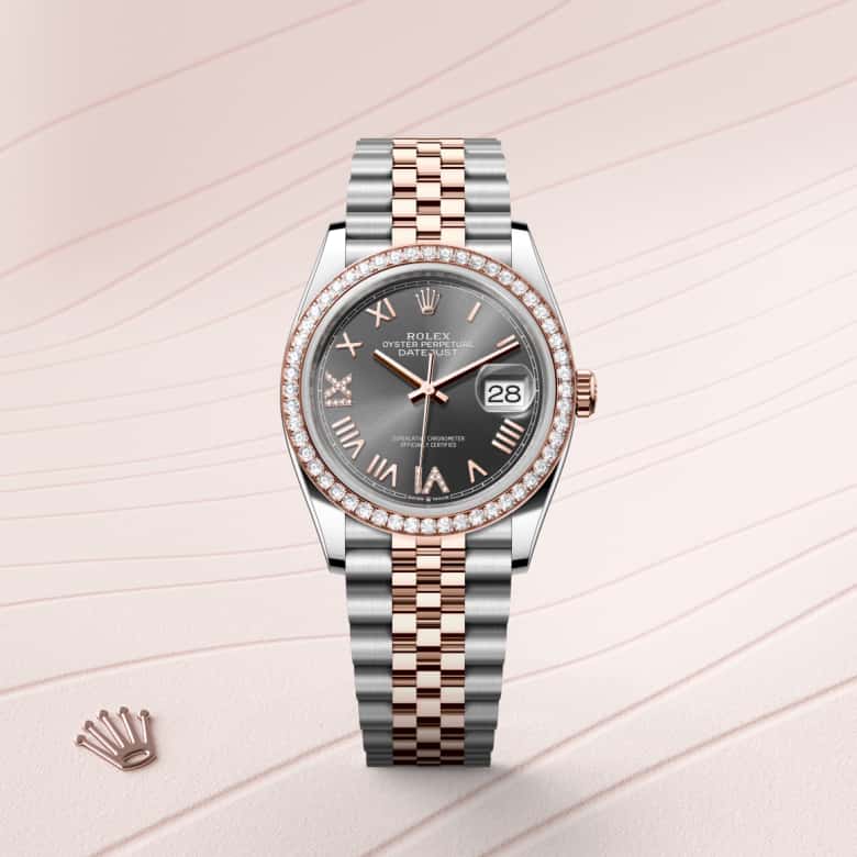 Rolex Datejust in Everose Rolesor - combination of Oystersteel and Everose gold, M126281RBR-0035 - Orrs Jewelers