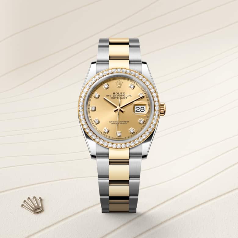 Rolex Datejust in Yellow Rolesor - combination of Oystersteel and yellow gold, M126283RBR-0004 - Little Switzerland