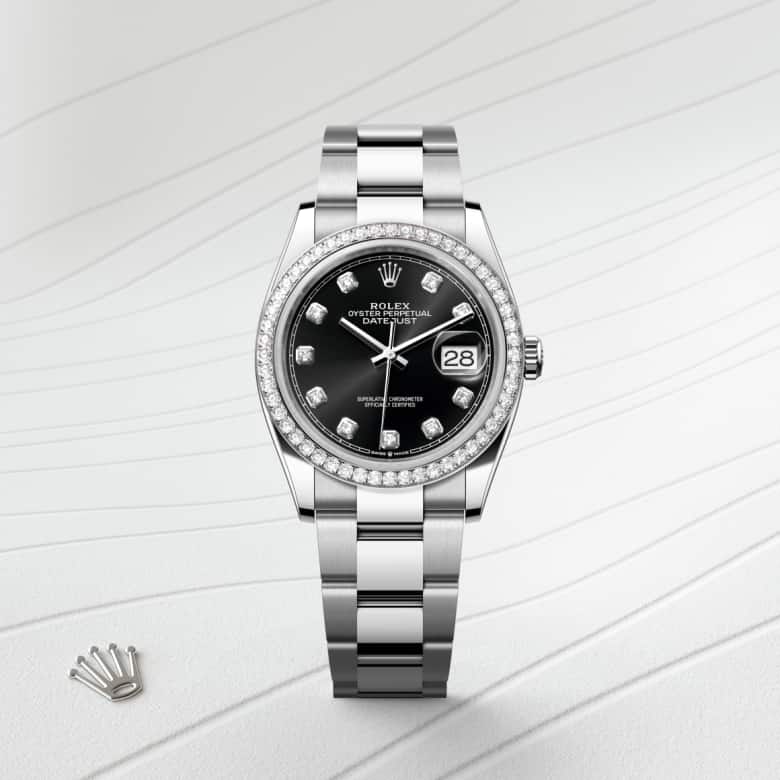 Rolex Datejust in White Rolesor - combination of Oystersteel and white gold, M126284RBR-0020 - Little Switzerland