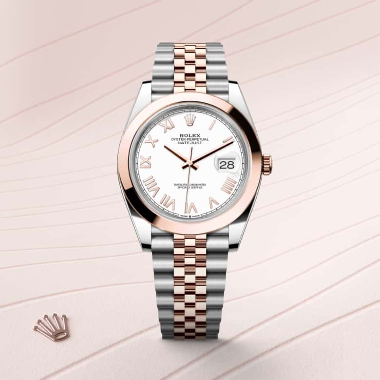 Rolex Datejust in Everose Rolesor - combination of Oystersteel and Everose gold, M126301-0026 - Meierotto Jewelers