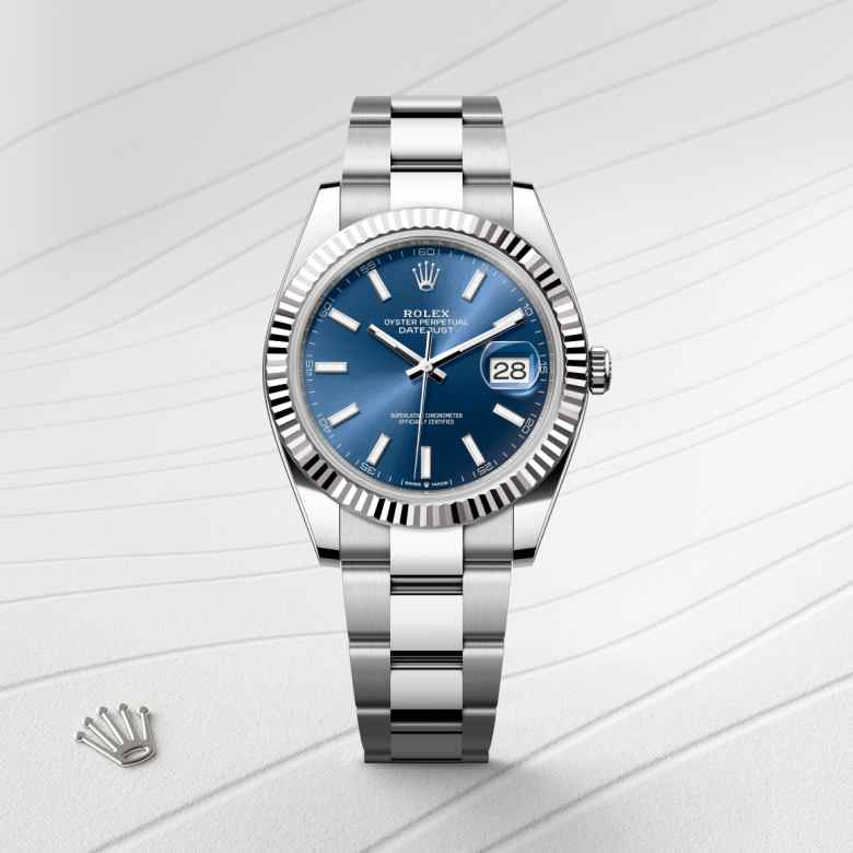 Rolex Datejust in White Rolesor - combination of Oystersteel and white gold, M126334-0001 - Little Switzerland