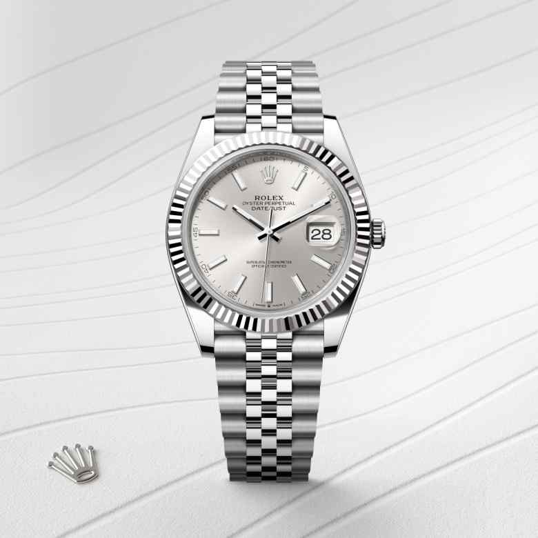 Rolex Datejust in White Rolesor - combination of Oystersteel and white gold, M126334-0004 - Little Switzerland