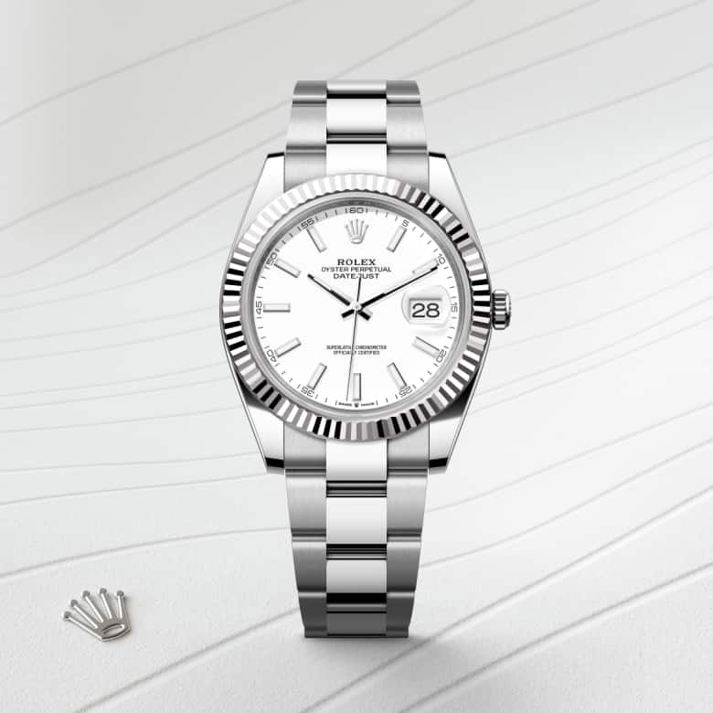 Rolex Datejust in White Rolesor - combination of Oystersteel and white gold, M126334-0009 - Little Switzerland