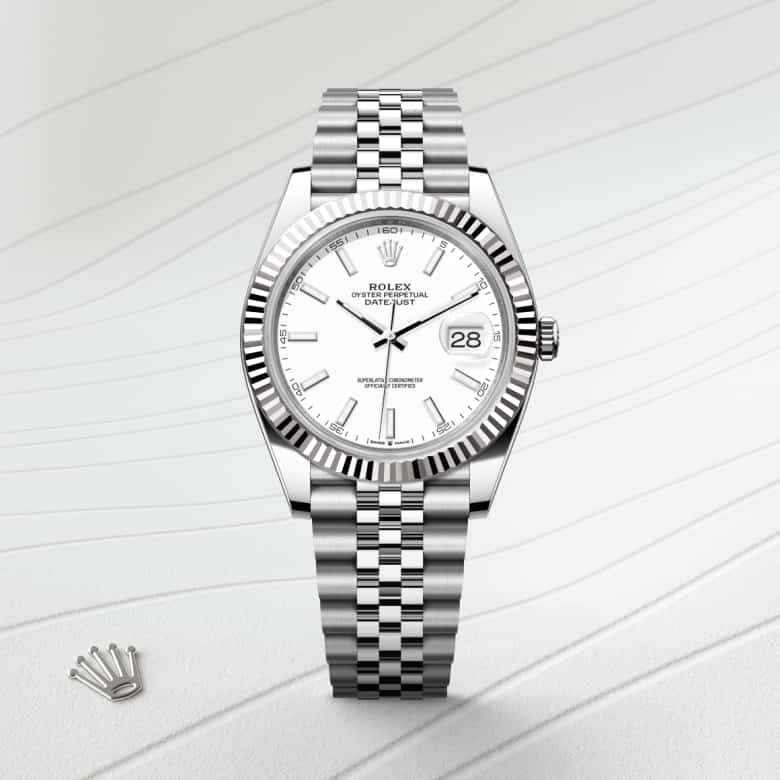 Rolex Datejust in White Rolesor - combination of Oystersteel and white gold, M126334-0010 - Little Switzerland