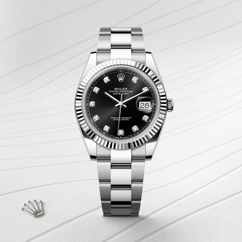 Rolex Datejust in White Rolesor - combination of Oystersteel and white gold, M126334-0011 - Little Switzerland