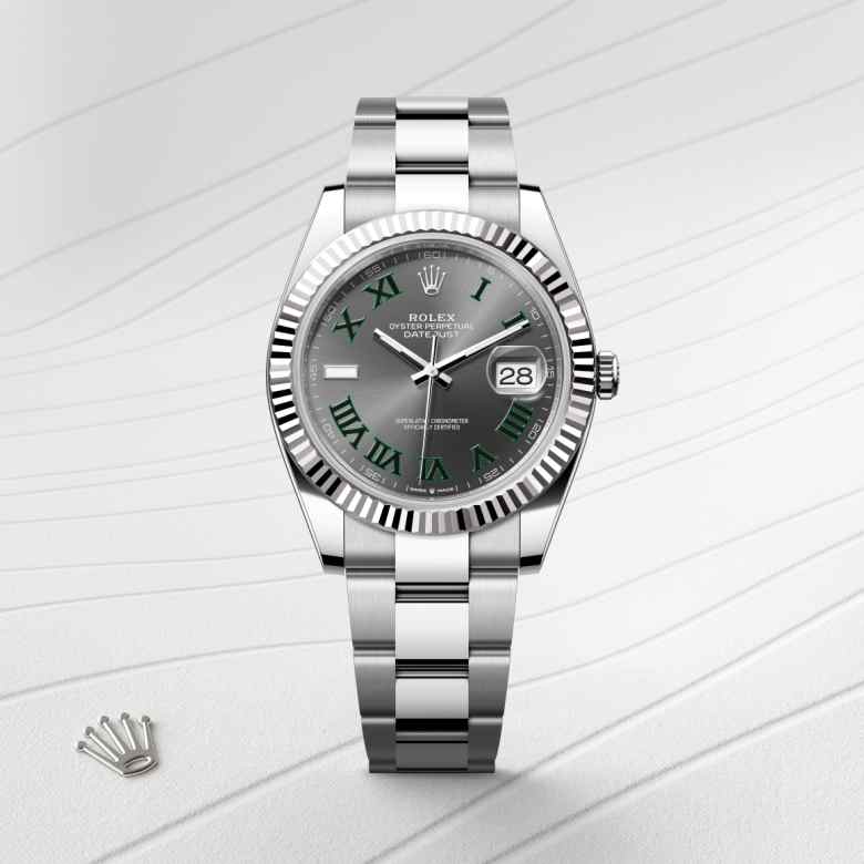 Rolex Datejust in White Rolesor - combination of Oystersteel and white gold, M126334-0021 - Little Switzerland