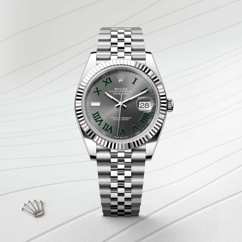 Rolex Datejust in White Rolesor - combination of Oystersteel and white gold, M126334-0022 - Little Switzerland