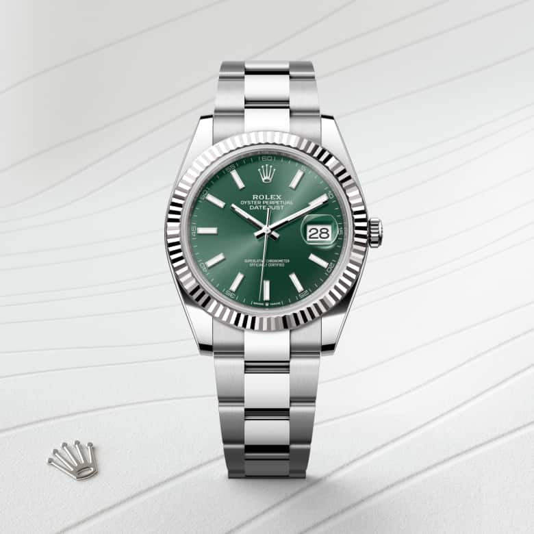Rolex Datejust in White Rolesor - combination of Oystersteel and white gold, M126334-0027 - Little Switzerland