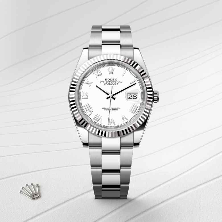 Rolex Datejust in White Rolesor - combination of Oystersteel and white gold, M126334-0035 - Blakemans Jewelry