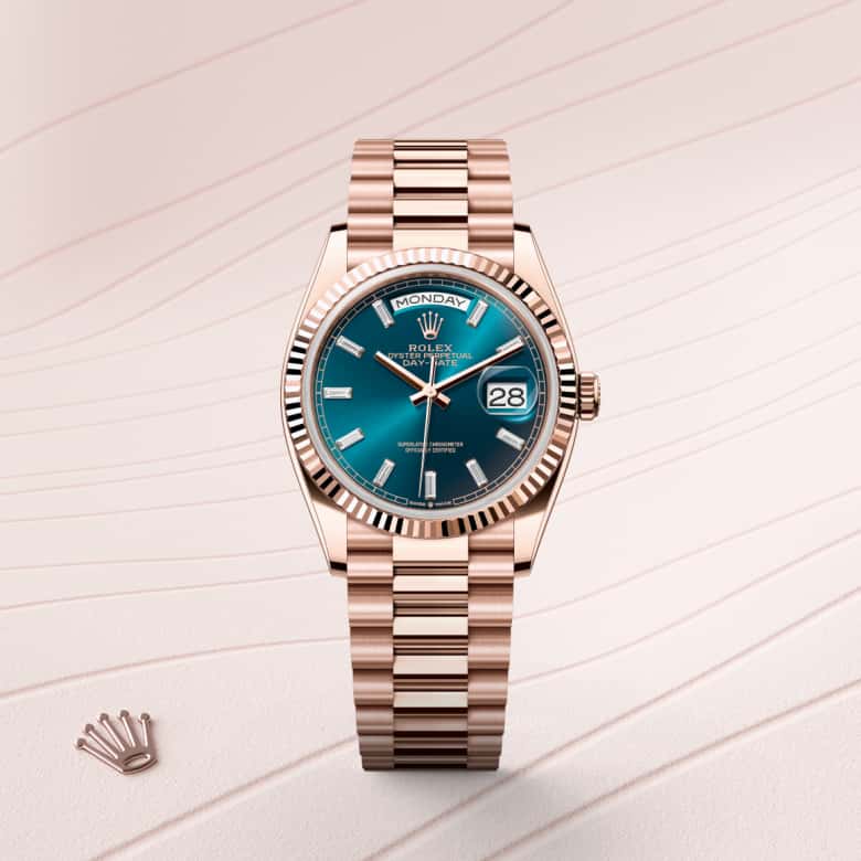 Rolex Day-Date in 18 kt Everose gold, M128235-0085 - Orrs Jewelers
