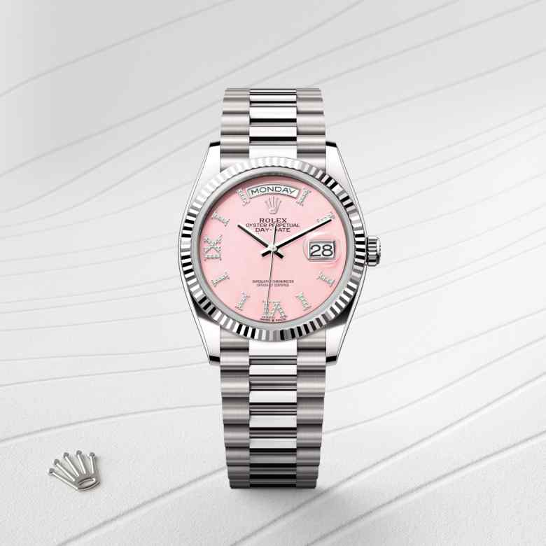 Rolex Day-Date in 18 kt white gold, M128239-0021 - Lenox Jewelers