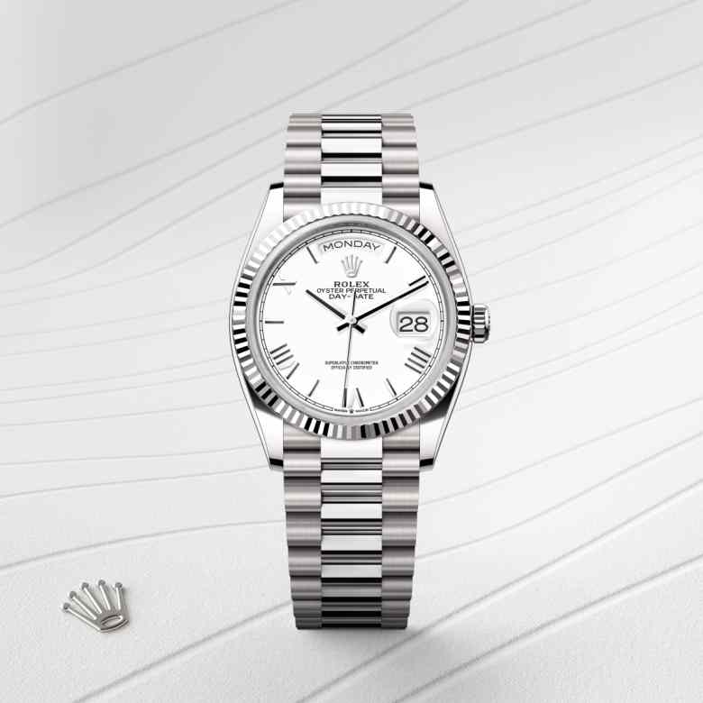 Rolex Day-Date in 18 kt white gold, M128239-0059 - Meierotto Jewelers