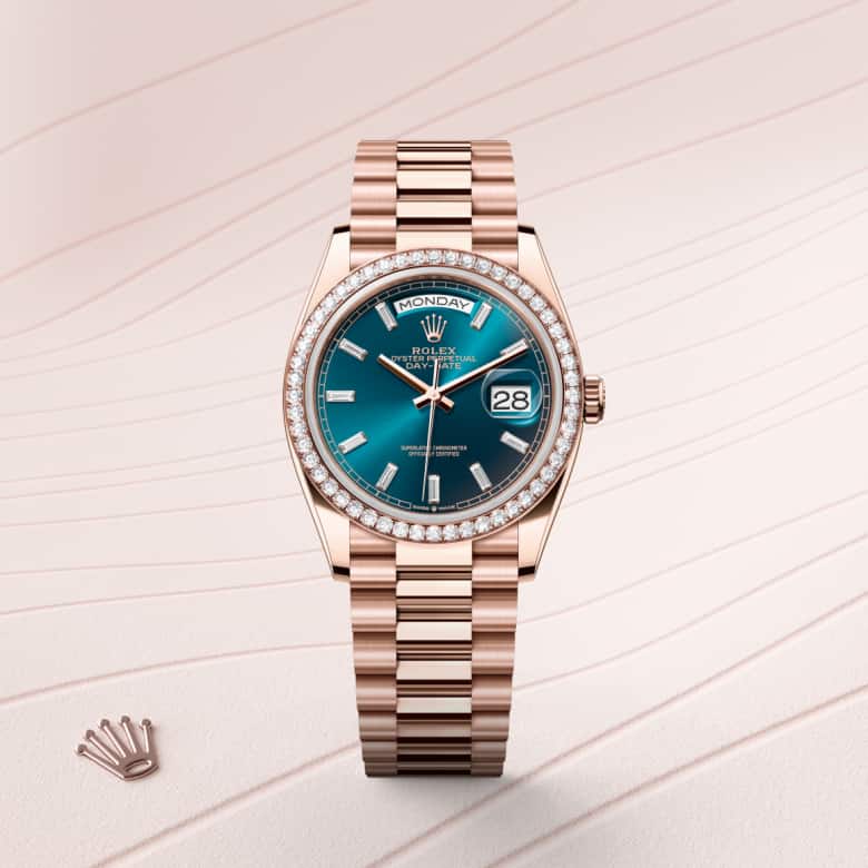 Rolex Day-Date in 18 kt Everose gold, M128345RBR-0083 - Schiffman's Jewelers
