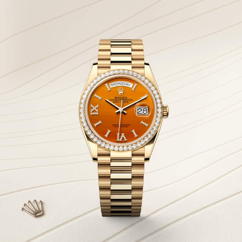 Rolex Day-Date in 18 kt yellow gold, M128348RBR-0049 - Meierotto Jewelers