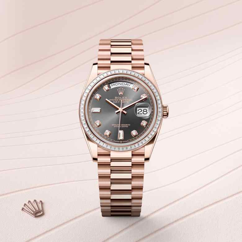 Rolex Day-Date in 18 kt Everose gold, M128395TBR-0012 - Lenox Jewelers