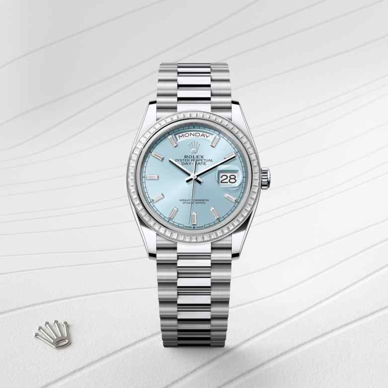 Rolex Day-Date in Platinum, M128396TBR-0003 - Orrs Jewelers
