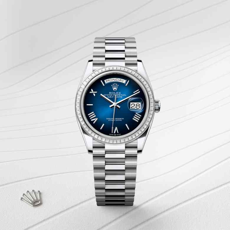 Rolex Day-Date in Platinum, M128396TBR-0021 - Lenox Jewelers