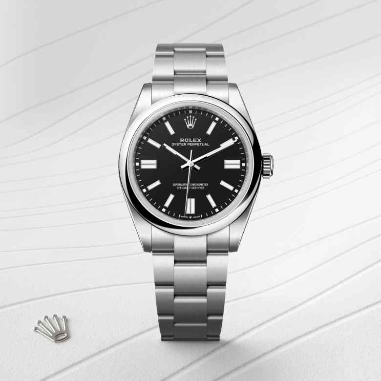 Rolex Oyster Perpetual in Oystersteel, M134300-0008 - Little Switzerland