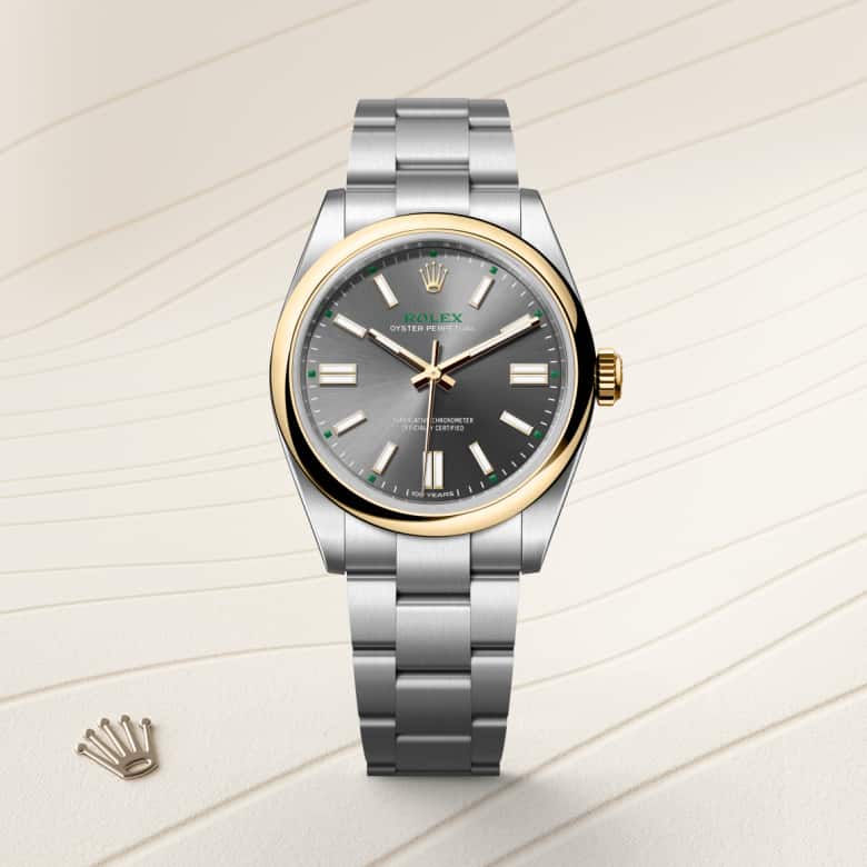Rolex Oyster Perpetual in Yellow Rolesor - combination of Oystersteel and yellow gold, M134303-0001 - Blakemans Jewelry