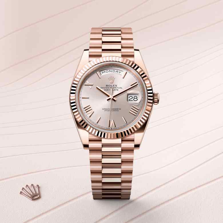 Rolex Day-Date in 18 kt Everose gold, M228235-0001 - Lenox Jewelers