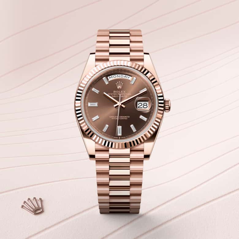 Rolex Day-Date in 18 kt Everose gold, M228235-0003 - Lenox Jewelers