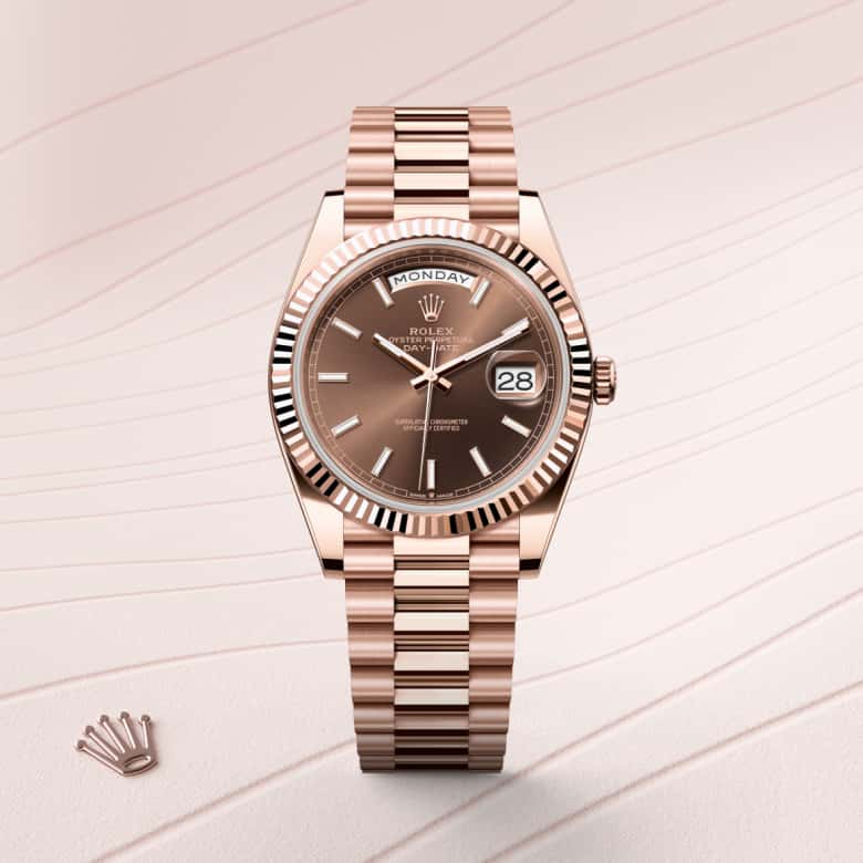 Rolex Day-Date in 18 kt Everose gold, M228235-0053 - Lenox Jewelers