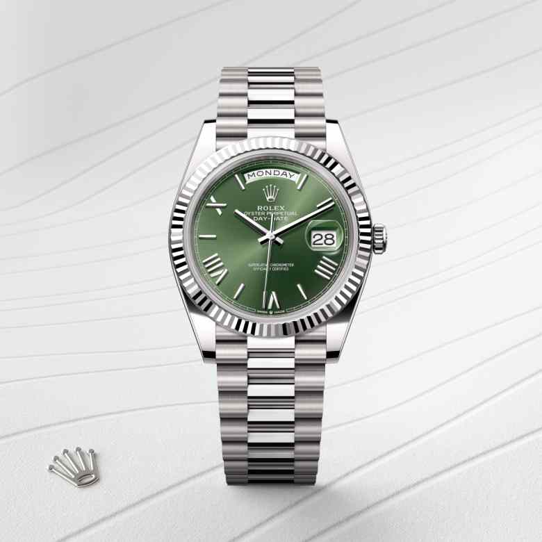 Rolex Day-Date in 18 kt white gold, M228239-0033 - Meierotto Jewelers