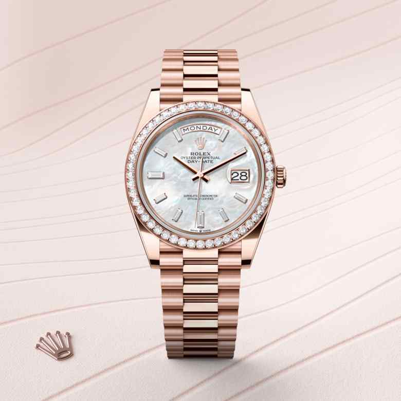Rolex Day-Date in 18 kt Everose gold, M228345RBR-0026 - Richter & Phillips