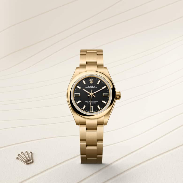 Rolex Oyster Perpetual in 18 kt yellow gold, M276208-0001 - Walters & Hogsett