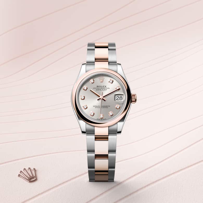 Rolex Datejust in Everose Rolesor - combination of Oystersteel and Everose gold, M278241-0015 - Meierotto Jewelers