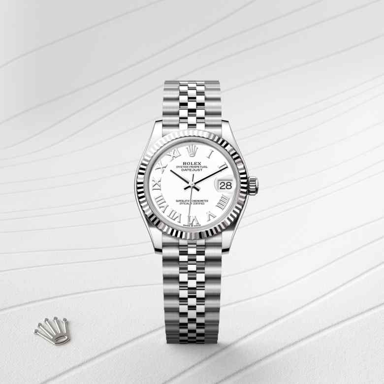 Rolex Datejust in White Rolesor - combination of Oystersteel and white gold, M278274-0010 - Walters & Hogsett
