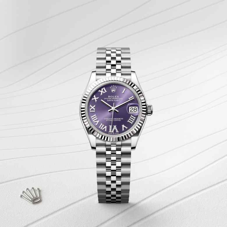 Rolex Datejust in White Rolesor - combination of Oystersteel and white gold, M278274-0026 - Schiffman's Jewelers